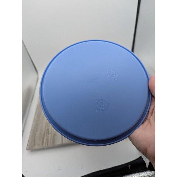 Vintage 3 Piece Tupperware One Touch Blue Lids Speckled Canisters Storage A,B,D - Picture 13 of 16